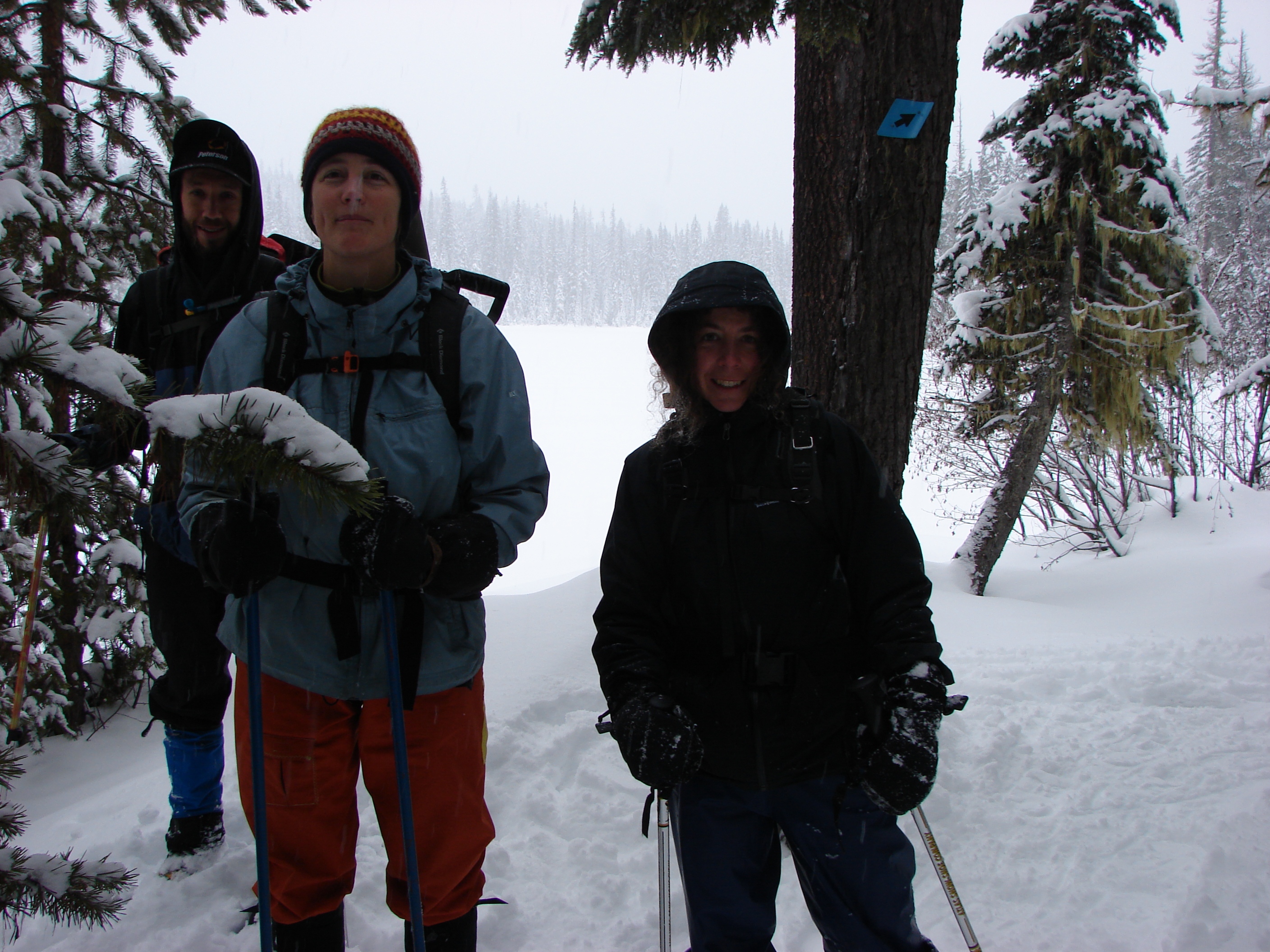 We stopped near a lake.