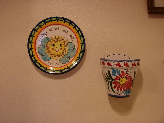 The plate is from a student in Spain and the pot I bought in Spain.