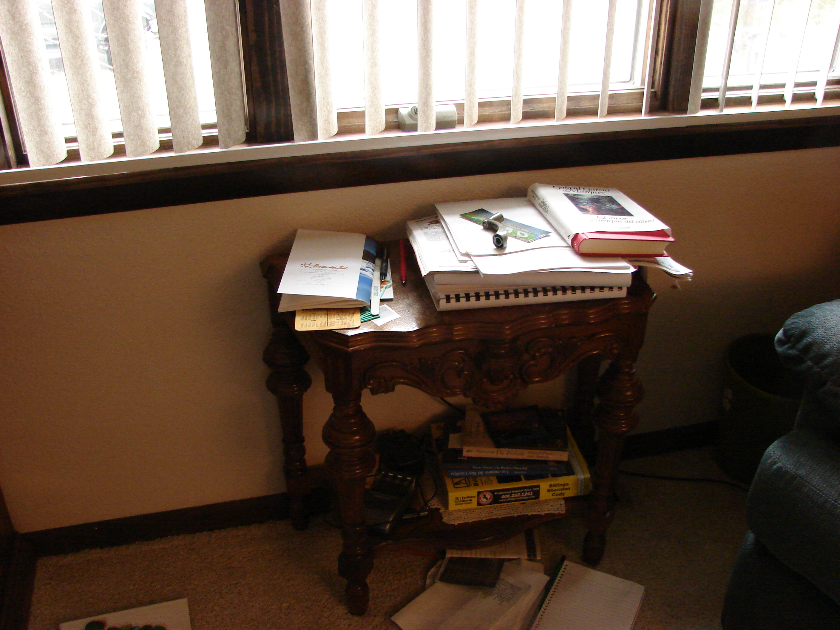 I found the table in the trash in Michigan and refinished it.