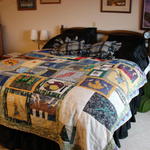Mary Ann made the pillows and Bonnie made the quilt.  LW would probably love to have the quilt.