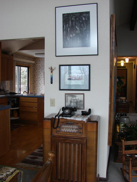 From dining room into the kitchen