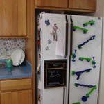 Old fridge.  Marble game from C & C.  David from LW?  Plate in background from FL teachers for retirement.