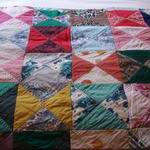 Mom also made this quilt.  I have two more of her quilts in my closet.