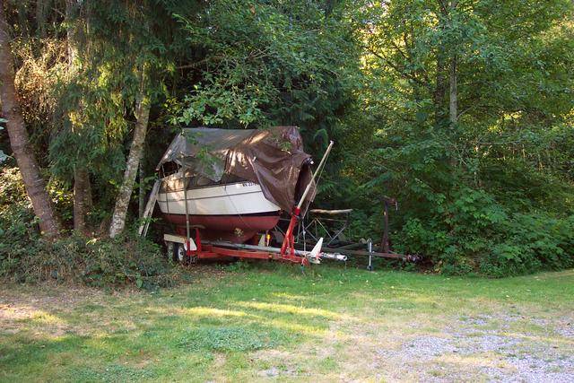 Rob restores sail boats.  Here's one he's working on.