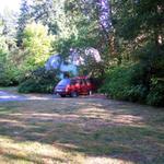 This is the view from the swings looking toward the house.