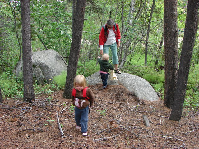 June and Matteo did a little rock climbing.