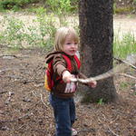 June had a short sword fight before we decided it might not be a really good idea.