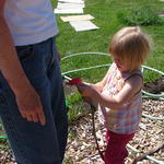 June shows us the snake she made in the toddlers' class.