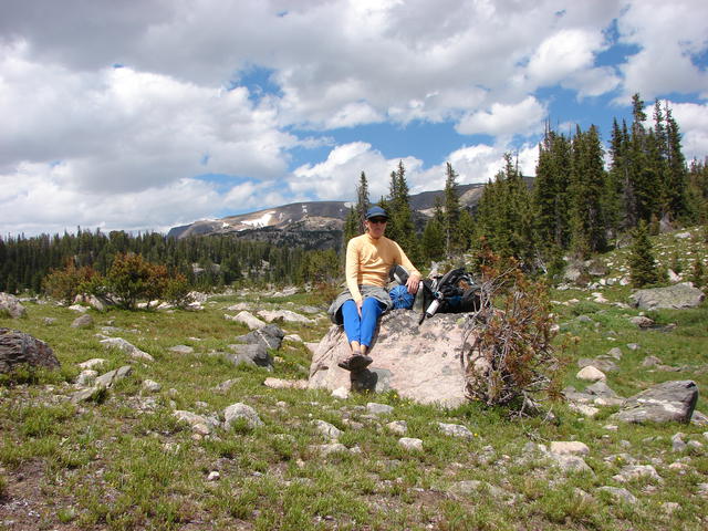 We stopped to rest, (after we got away from the mosquitos).