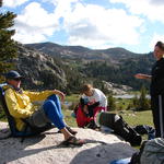 This is our kitchen. It was pretty windy by this time and Judy, Conli and Easton had altitude head aches.