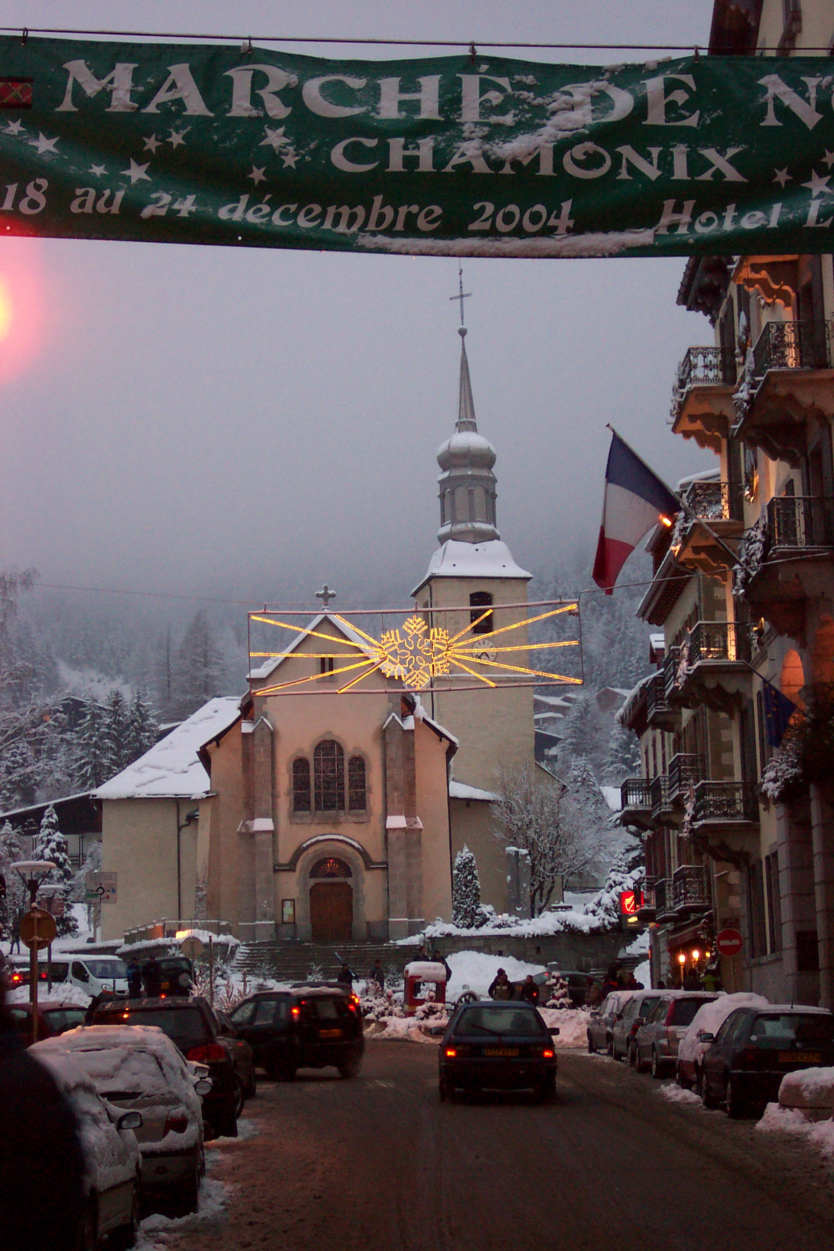 Our hotel is just to the right of this church.  Chamonix is a beautiful village surrounded by the Alps.