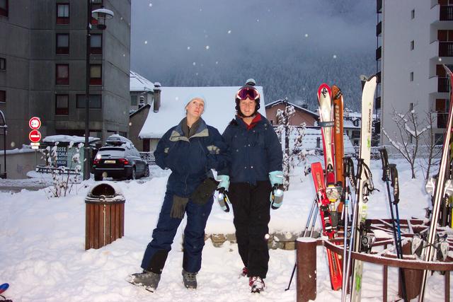 Our first morning in Chamonix, we all get up early to go skiing at Le Tours.