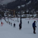 We skied at Le Tours the first day.  It had a perfect beginners' run.