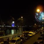 The fireworks were on the Place de Concorde and we watched from the bank of the River Seine.