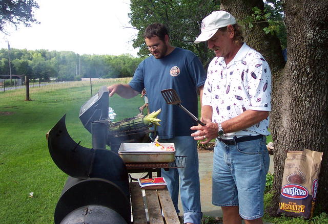 Dale and Wayne are in charge of the BBQ.