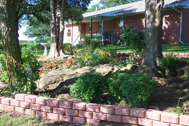 Donna and Ron worked hard on the brick fencing.