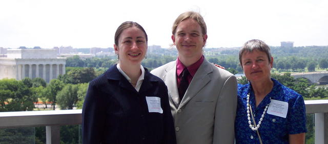 Chris, Carrie and me with the Jefferson Memorial in the background