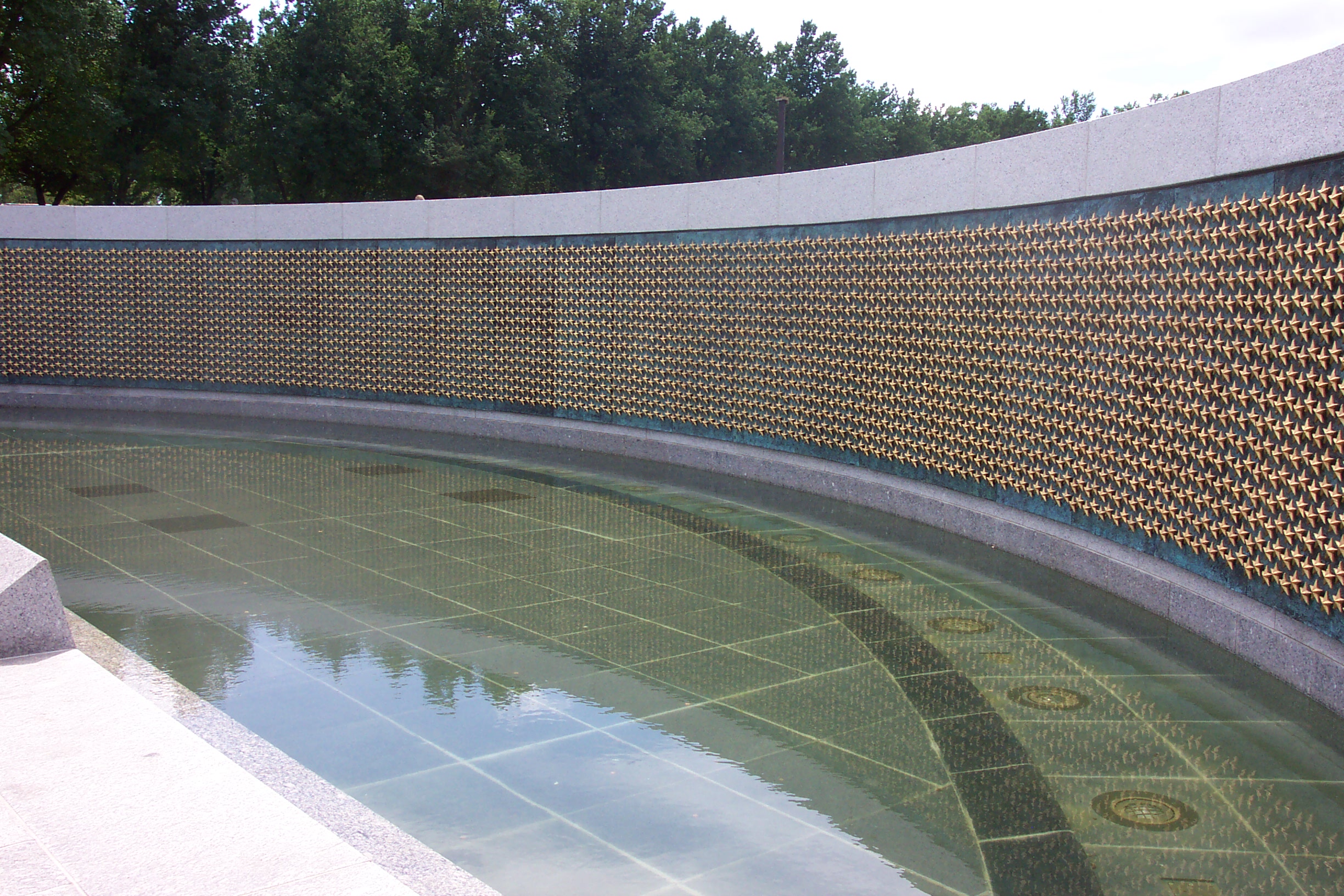 This is part of the World War II Memorial.  Each star represents people who died in the war.