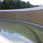 This is part of the World War II Memorial.  Each star represents people who died in the war.