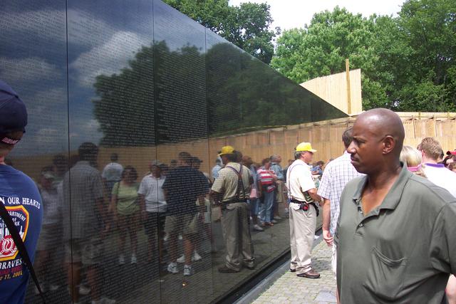 We weren't able to see much of the Vietnam Memorial because most of it is under rehabilitation.