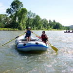 Mary Ann and Fa are enjoying a beautiful day on the river.