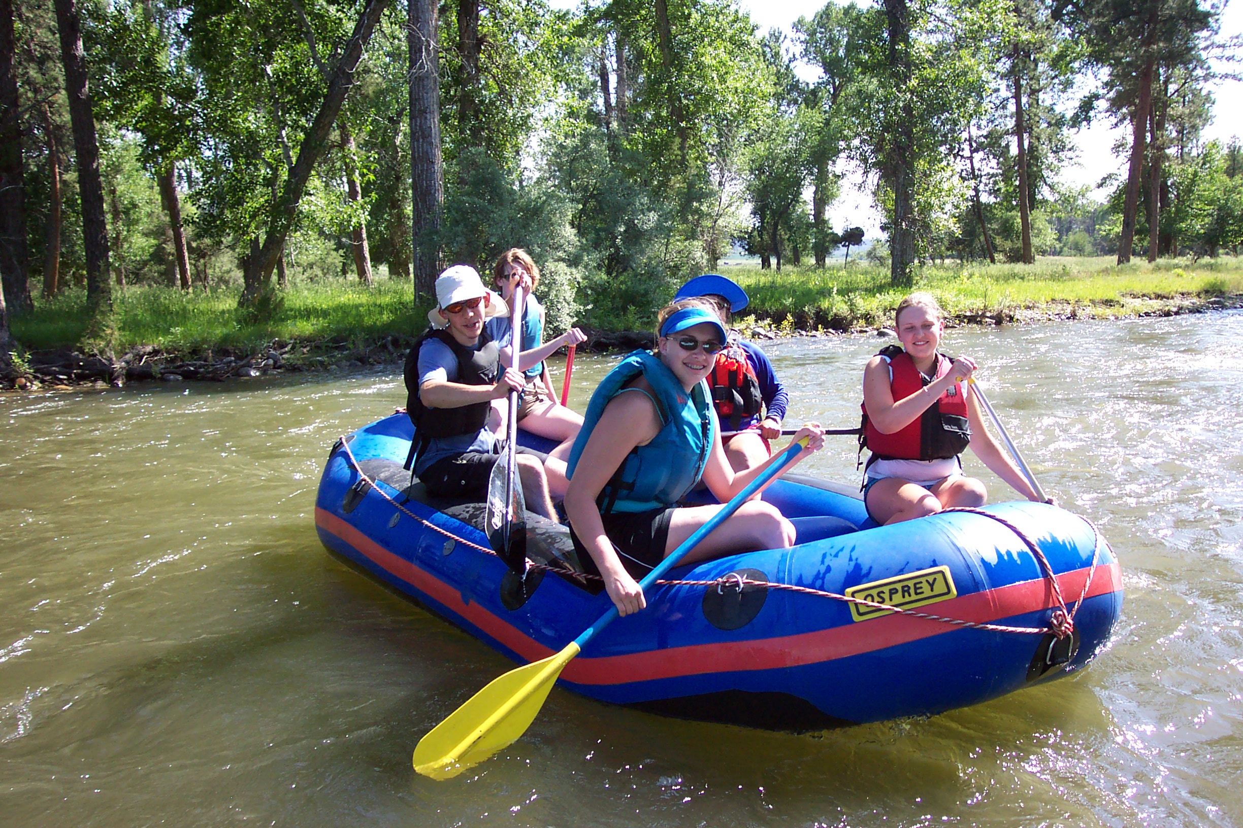 They took turns being paddle captain.