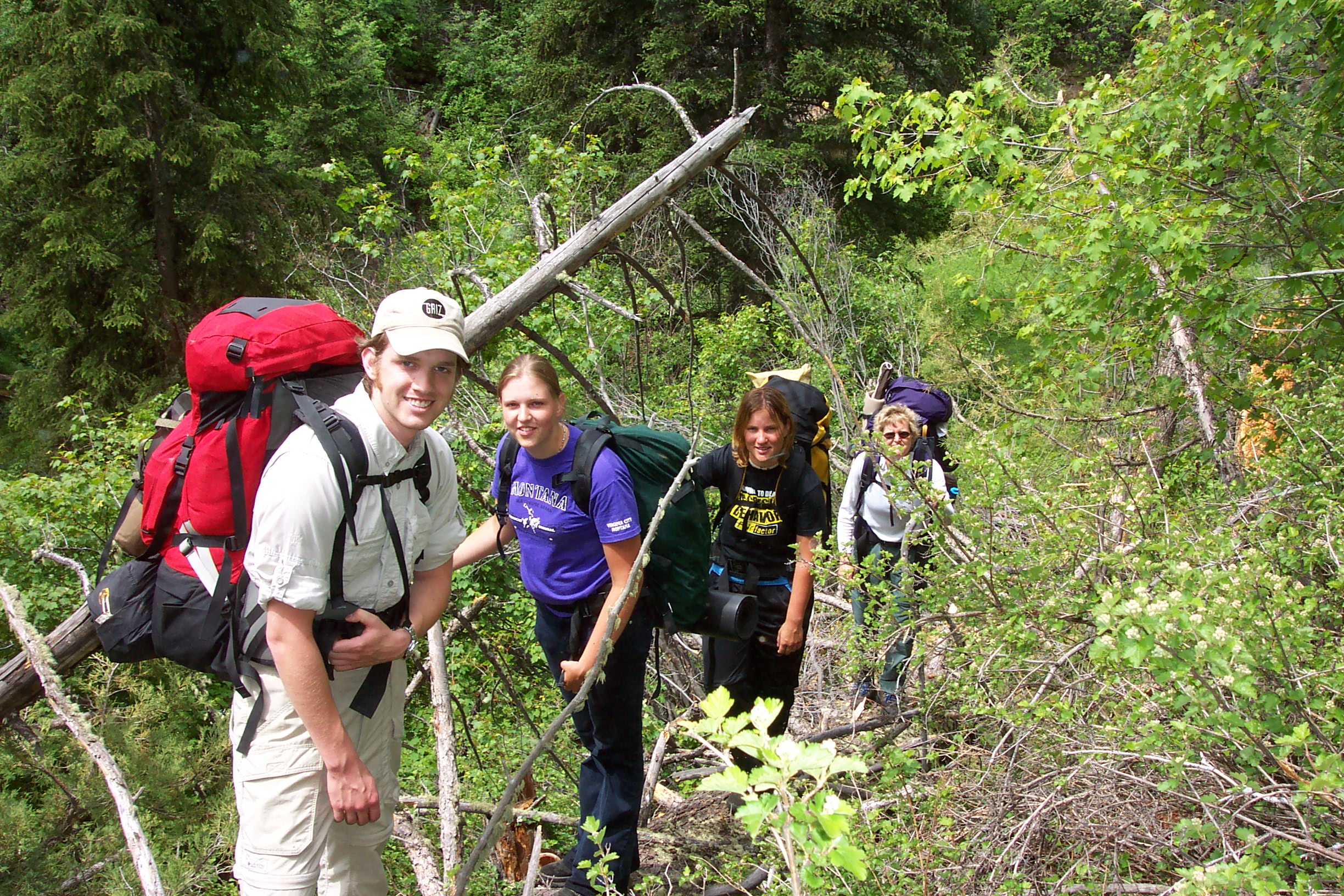 It took forever to just go a few yards and our packs were heavy.