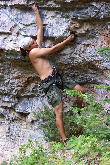 Brahms and Curtie set up some climbing ropes.