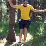 Sean can balance for a second or two.