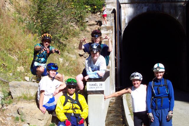 We posed in front of the tunnel.