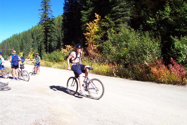 Some of us spent the day learning to do wheelies.  Curtie learned to ride his bike backward.