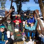 We skied to the Calcite Springs overlook and decided to stop for a lunch break.  It was a cold day, but the sun was shining and 