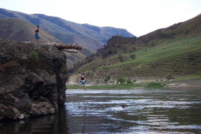 The first jumping-off cliff.  Mal makes it look easy, but it wasn't ... just ask her!