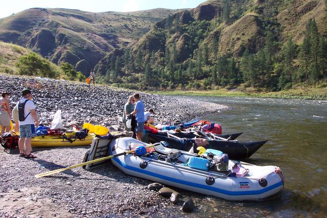 Here we are at American Bar, our first camp.  It rained on us this afternoon and evening.  Those who brought rain gear were very