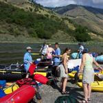 This is our mess of boats at our Day 2 camp, White House Bar