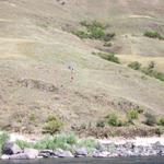 Can you spot the hikers coming back down?