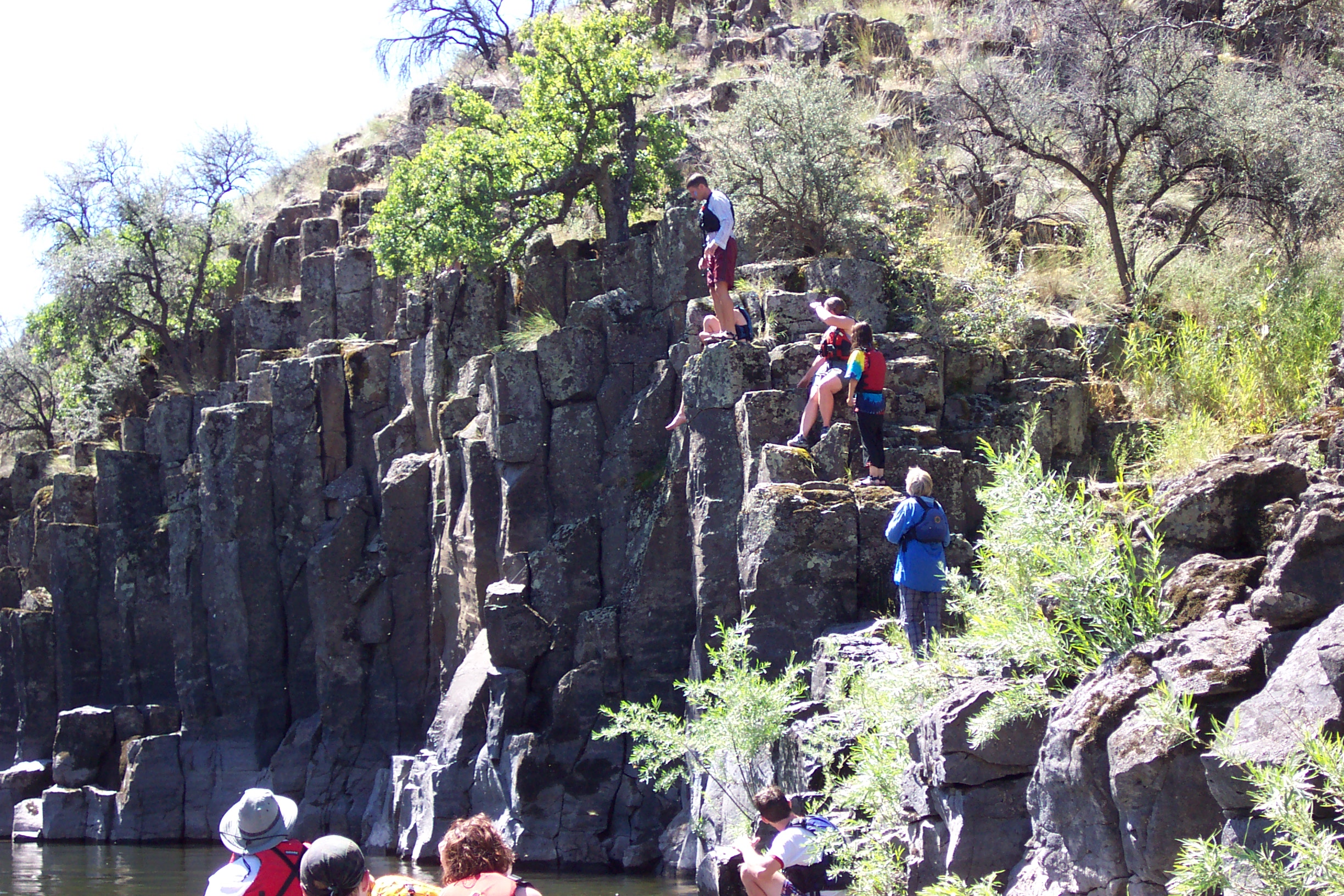 This is a wonderful jumping off cliff.  You can choose your height.