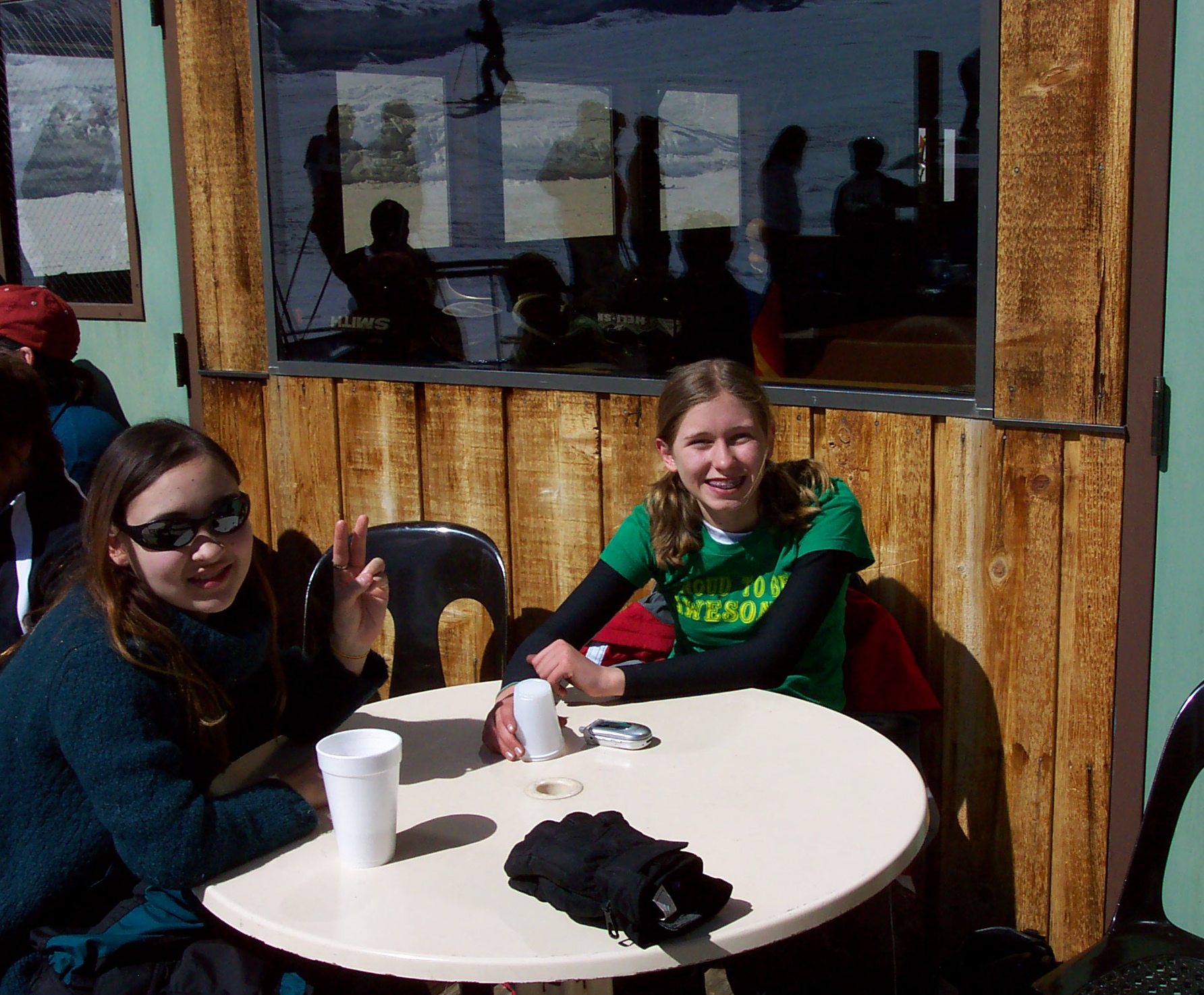 We take a little break about mid morning to drink some water and enjoy the sun.