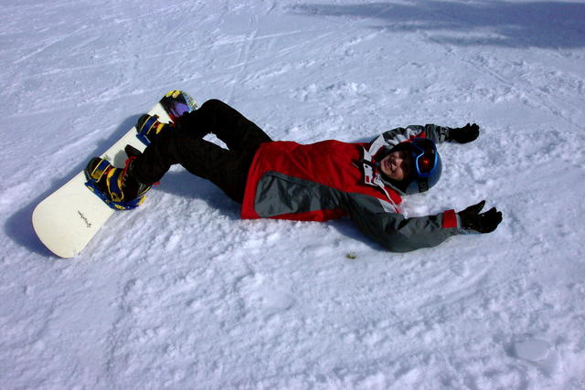 Emma always finished the runs first, then she rested while she waited for us.
